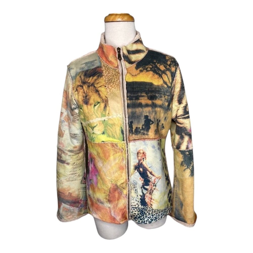 Alberto Makali Multicolor Jungle Safari Print Jacket S - Picture 6 of 11